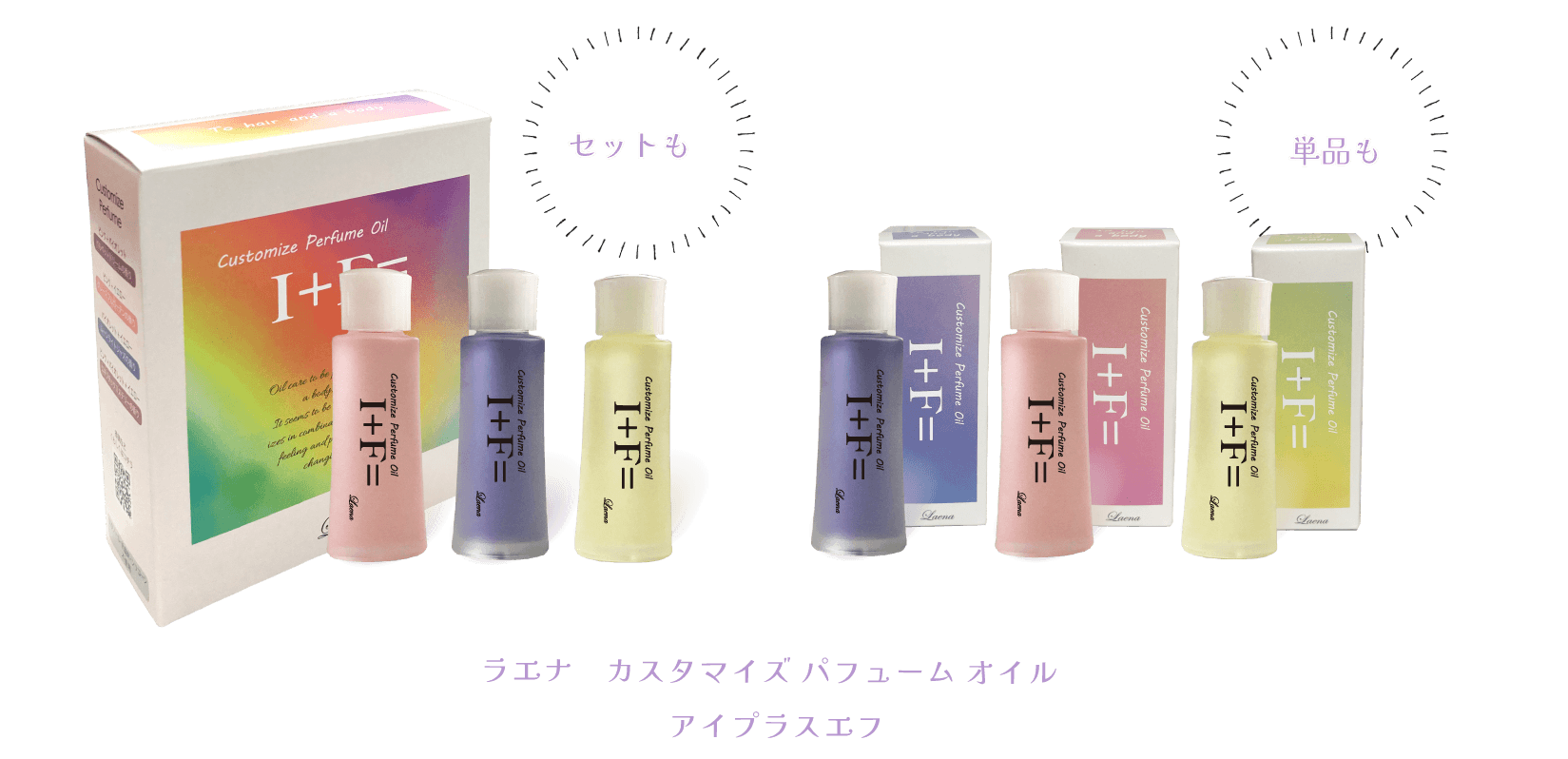 ラエナ　カスタマイズ パフューム オイル アイプラスエフ 単品、セット商品画像